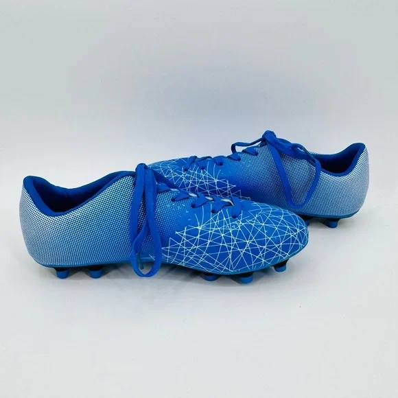 Women's' Blue Soccer Cleats with Geometric Design Size 39 - Picture 3 of 6